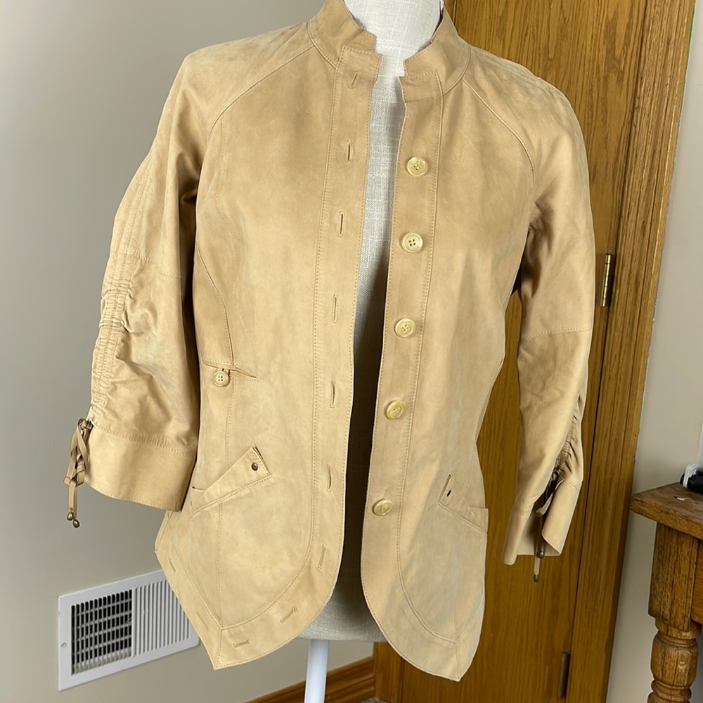 Zenobia Italian Leather Tan Jacket